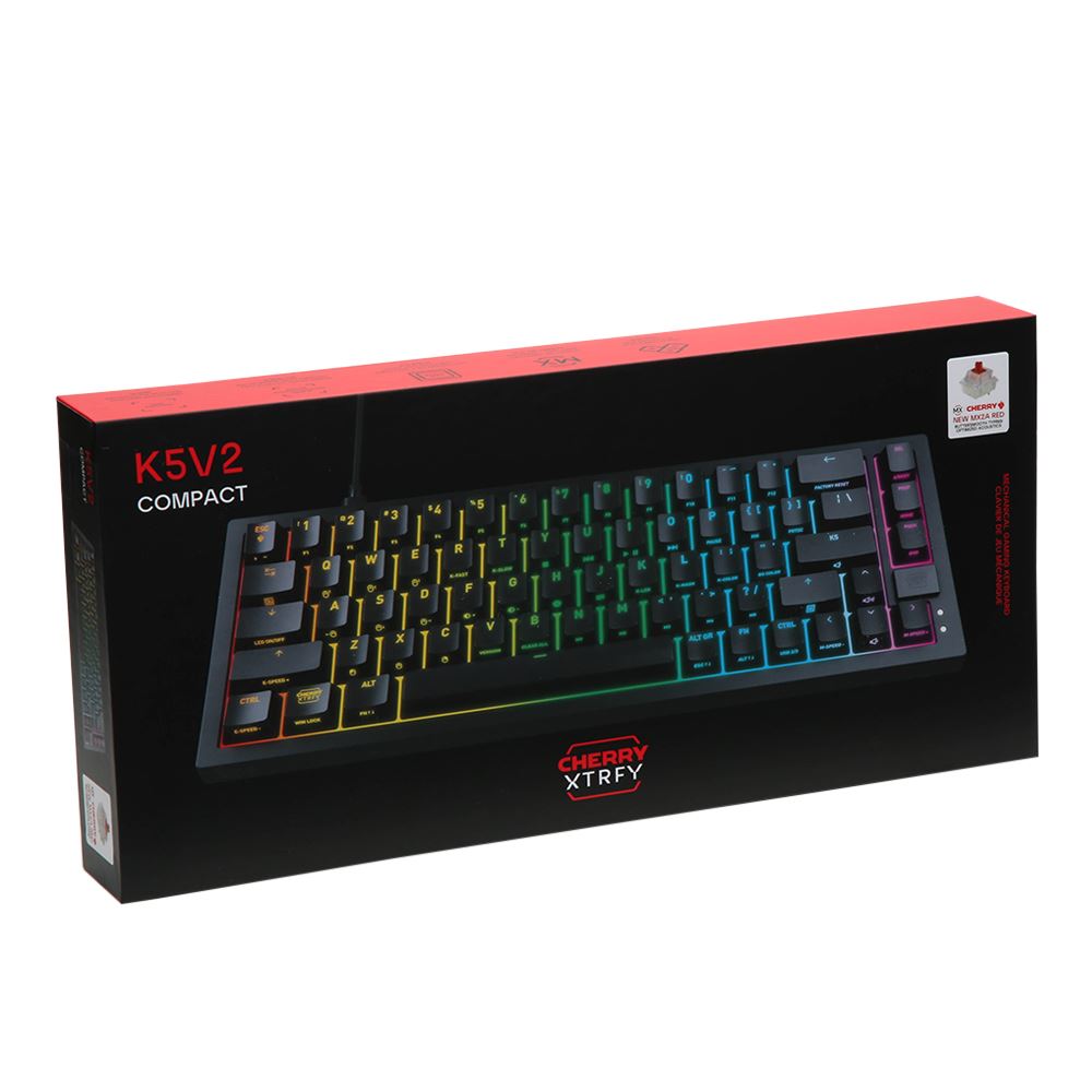 Cherry K5V2 RGB Compact 65% – Mekaaninen pelinäppäimistö (MX2A Red)